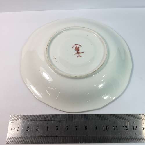 Royal Crown Derby porcelain trio with gold paint