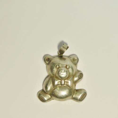 Sterling silver teddy bear pendant - Weighs 8,8 g