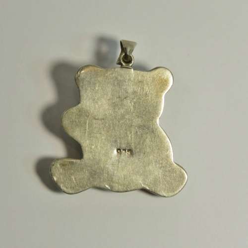 Sterling silver teddy bear pendant - Weighs 8,8 g