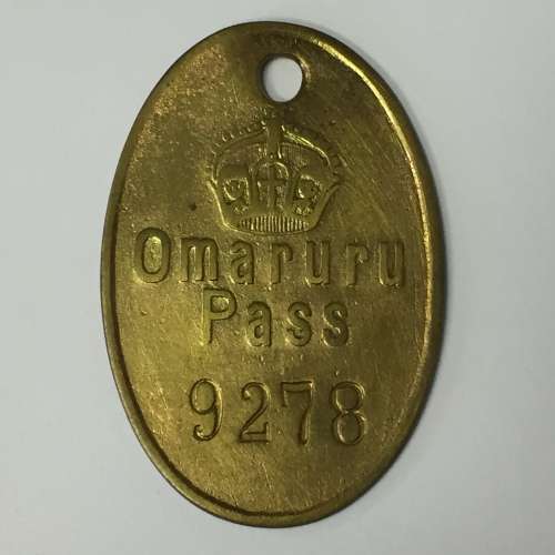 1907 GSWA Omaruru native pass token # 9278