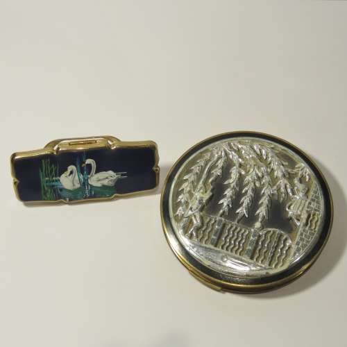 Vintage Stratton powder compact and lipstick holder