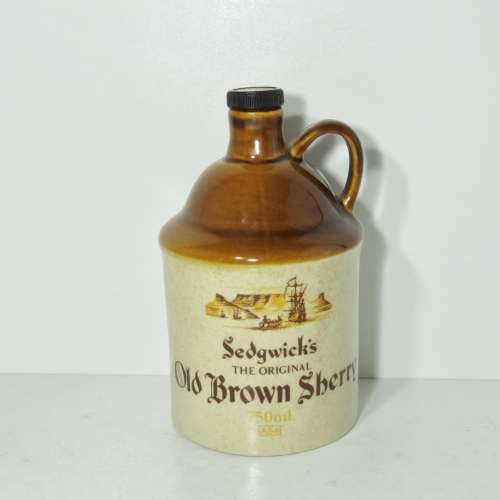 Sedgwick's old brown sherry ceramic decanter