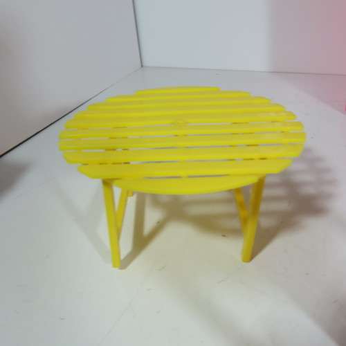 Vintage doll's furniture - Gas braai, Side table, Outdoor table, 2 loungers, cat's bed, bath, shower