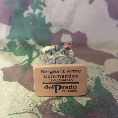 WW2 1944-45 British Army commandos Sergeant lead soldier - DelPrado collection