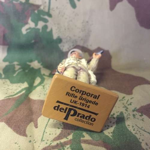 WW1 1914 British Rifle Brigade corporal lead soldier  DelPrado collection