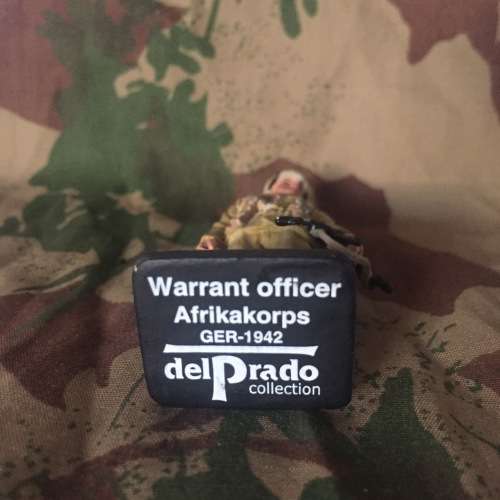 WW2 1942 German Afrikakorps warrant officer lead soldier - DelPrado collection