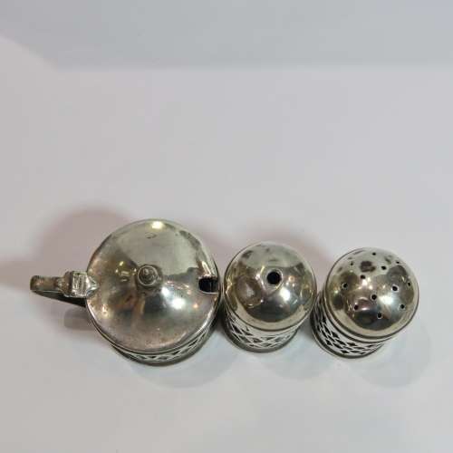Vintage silverplated condiment set - No tray