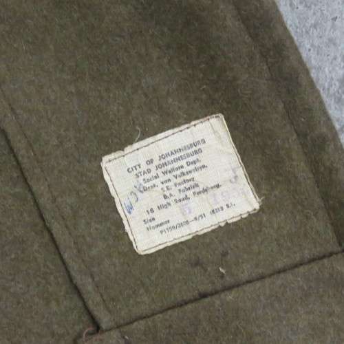 Old SA Army wool trench coat - Sizes in description below