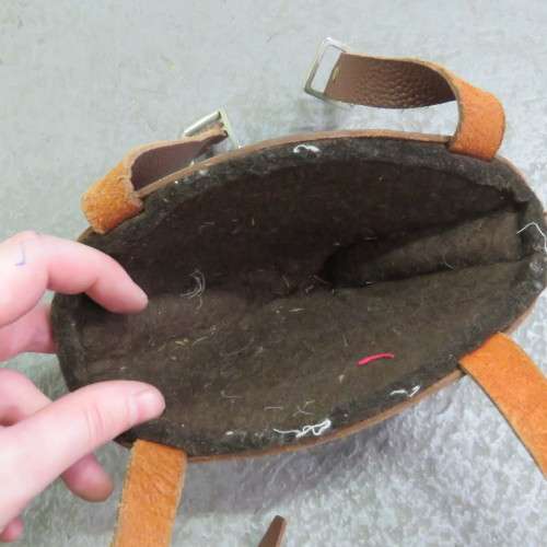 Vintage leather shooting elbow pad - Size 11 x 20 cm