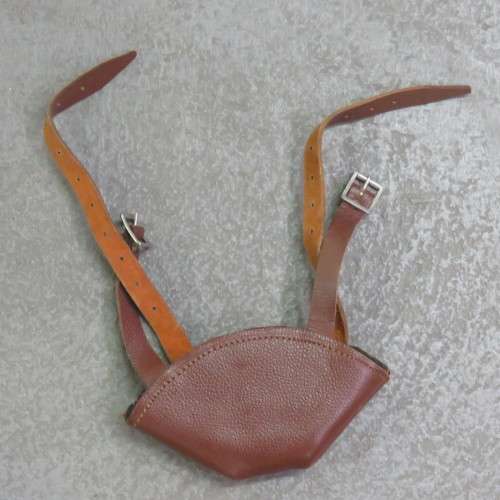 Vintage leather shooting elbow pad - Size 11 x 20 cm