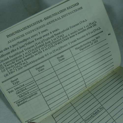 SADF Service and pay book