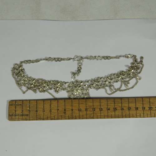 Low grade silver necklace with matching earring