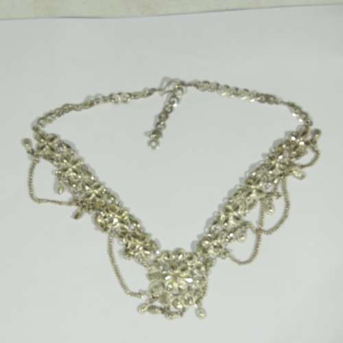 Low grade silver necklace with matching earring
