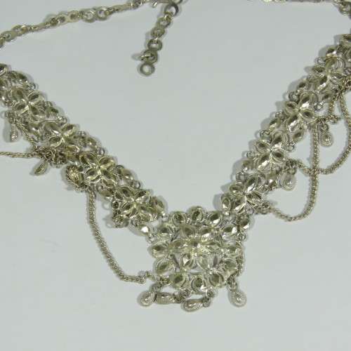 Low grade silver necklace with matching earring