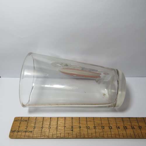 Vintage Caltex white rabbit collectable glass