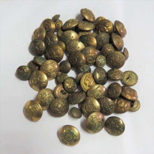 Lot of 58 military buttons