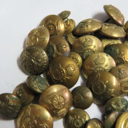 Lot of 58 military buttons