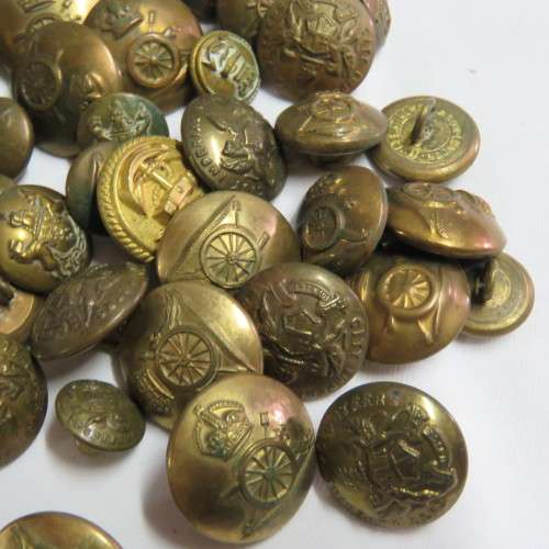 Lot of 58 military buttons