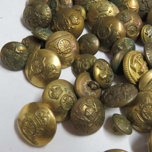 Lot of 58 military buttons