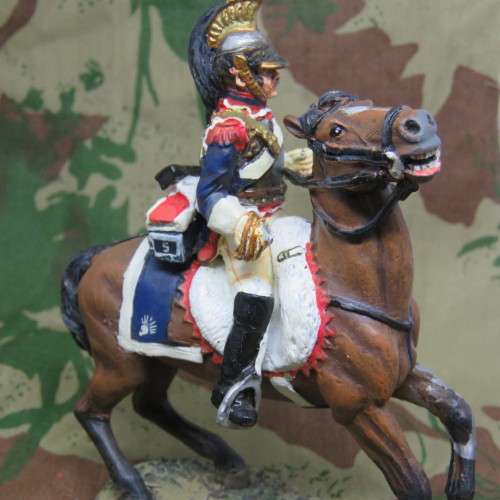 DelPrado Collection 1806-1812 French Cuirassiers trooper 5th regiment lead soldier on horse