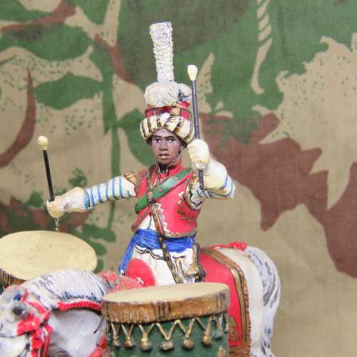 DelPrado Collection 1810-1812 Napoleon's Imperial guard mamelukes drummer lead soldier on horse