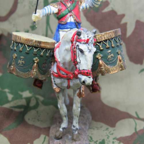 DelPrado Collection 1810-1812 Napoleon's Imperial guard mamelukes drummer lead soldier on horse