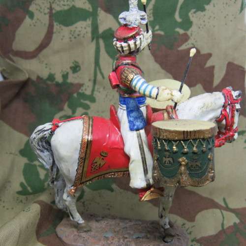 DelPrado Collection 1810-1812 Napoleon's Imperial guard mamelukes drummer lead soldier on horse