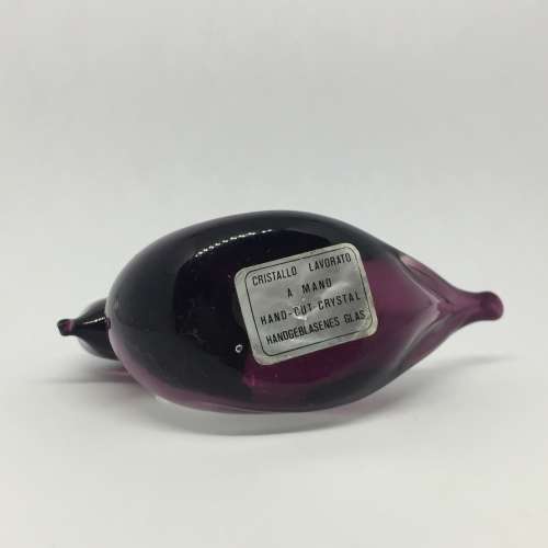 German handmade stained glass bird figurine