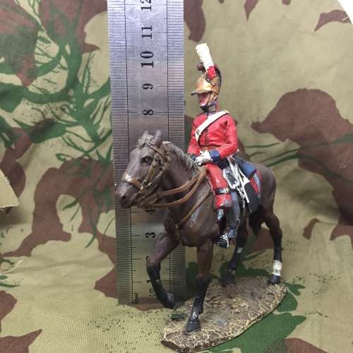 DelPrado 1815 Great Britain 1st Life Guard officer on horse lead soldier