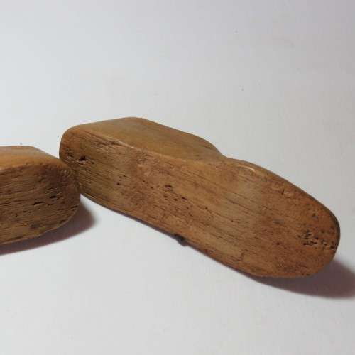Pair of antique shoe forms for toddler shoes