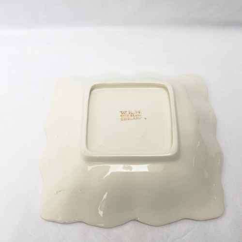 1953 Queen Elizabeth II coronation square dish - W.R.M Burslem England