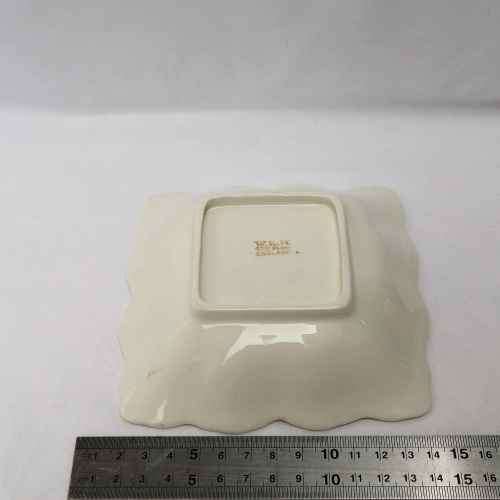 1953 Queen Elizabeth II coronation square dish - W.R.M Burslem England