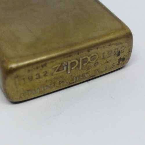 1992 Solid brass slim line zippo - J.L Douglas engraved