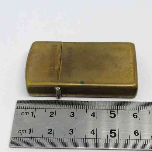 1992 Solid brass slim line zippo - J.L Douglas engraved