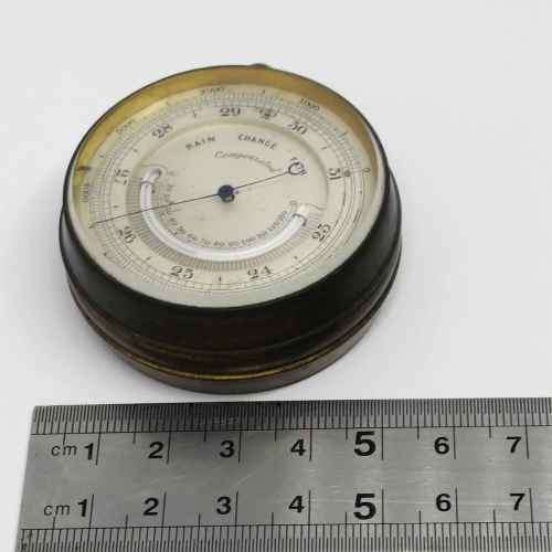 Antique Compenated pocket barometer and thermometer - missing top ring