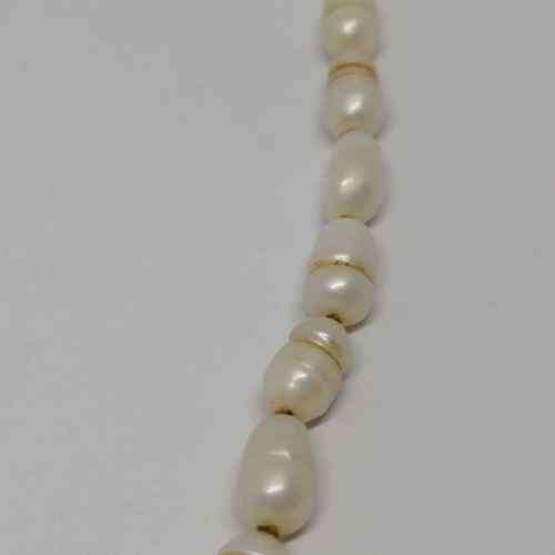 Freshwater pearls necklace with silver clasp - length 21cm