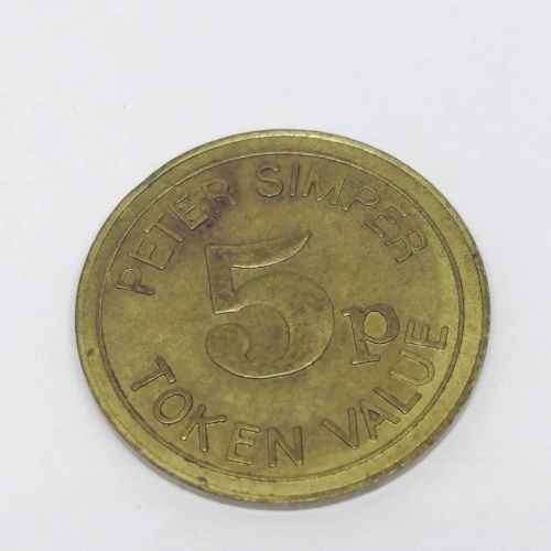 Peter Simper 5 pence token