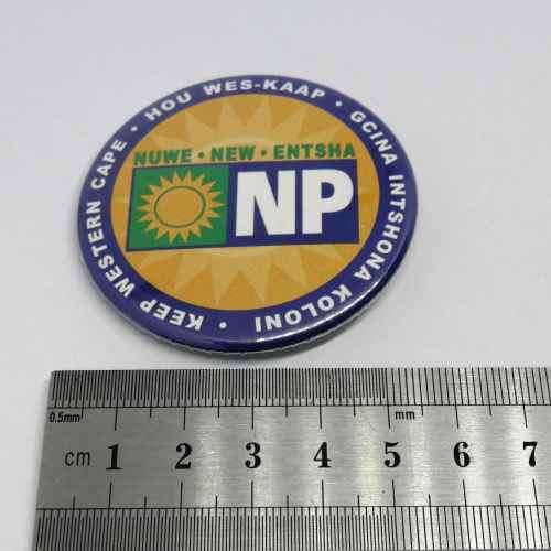 New National Party Western Cape election campaign lapel badge