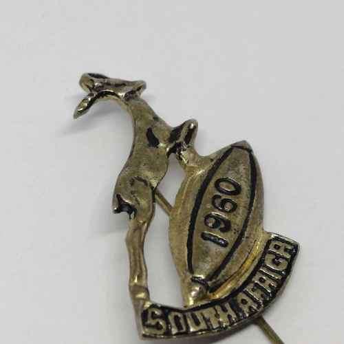 1960 Springbok Rugby tour stick pin badge