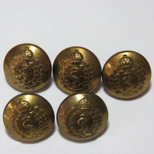 Canada Royal Medical Corps buttons - Lot of 5 smaller buttons
