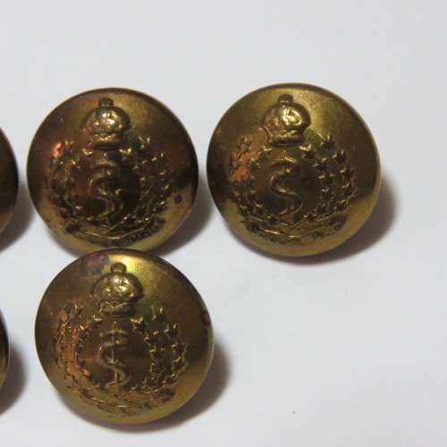 Canada Royal Medical Corps buttons - Lot of 5 smaller buttons