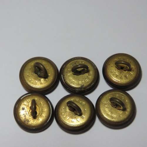 South African Air force buttons wartime blackened lot of 6 smaller buttons
