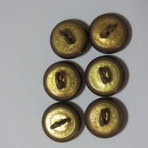 South African Air force buttons - Lot of 6 wartime blackened smaller size buttons
