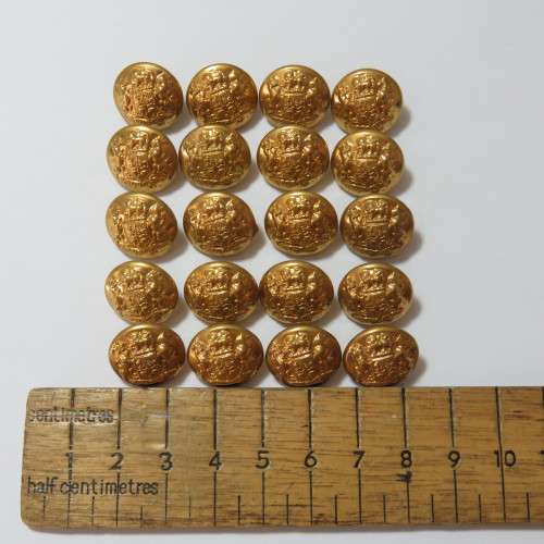 South African Defense Force military buttons - Lot of 20 later small size buttons