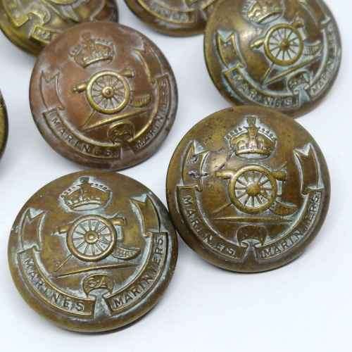 Set of 8 SA Marine corps buttons - 1953-1955