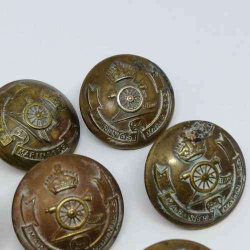 Set of 8 SA Marine corps buttons - 1953-1955