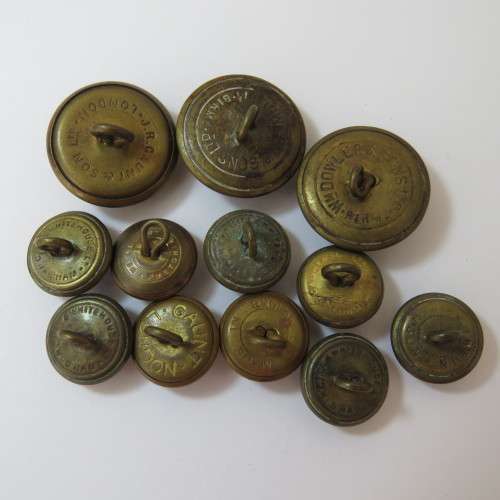 South African Permanent Force buttons - Post 1926 lot of 12 - 3 Large and 9 small