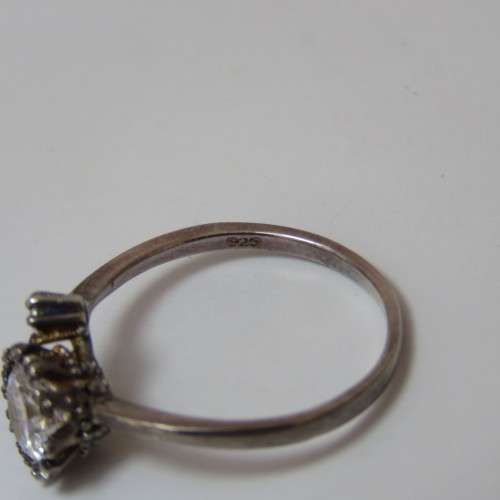 Sterling silver ring with beautiful stone - Size M/N - 2,0 g