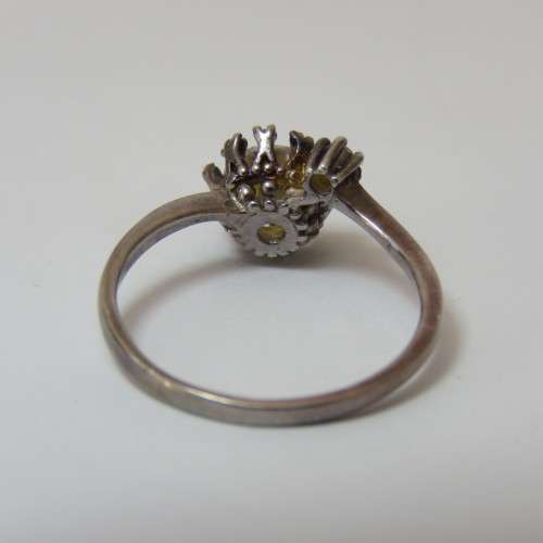 Sterling silver ring with beautiful stone - Size M/N - 2,0 g