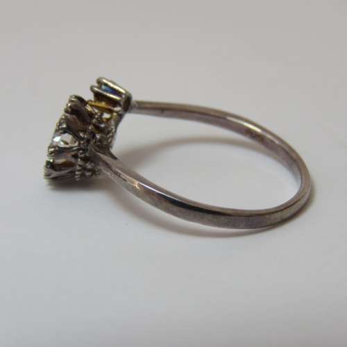 Sterling silver ring with beautiful stone - Size M/N - 2,0 g